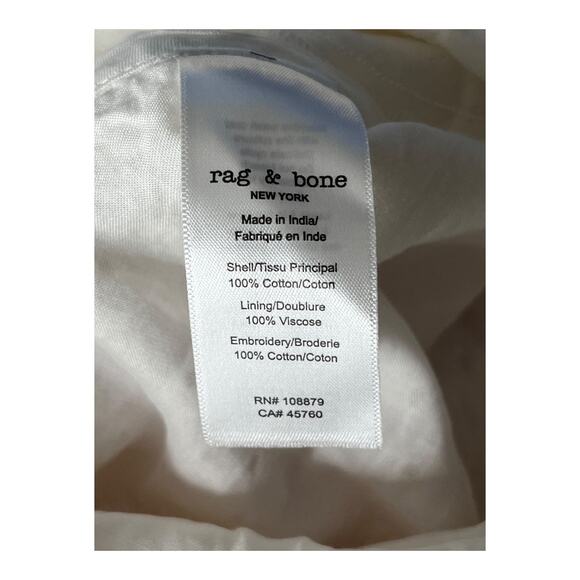 Rag & Bone shorts April embroidered cotton eyelet pull on size Large L - Picture 4 of 6